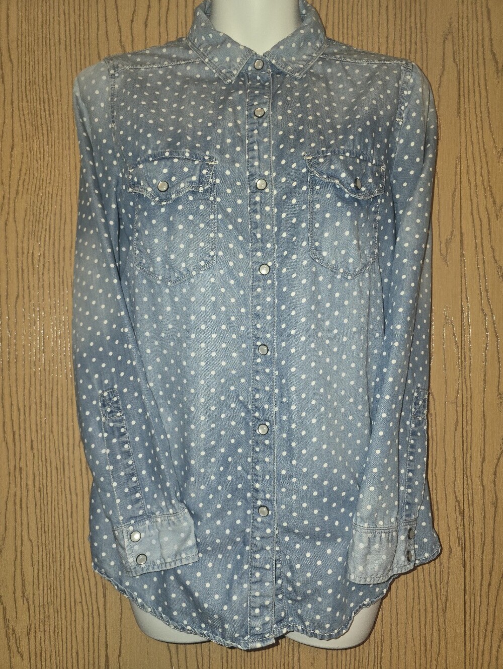 Hinge XS Polka Dot Button-Up Shirt Nordstrom